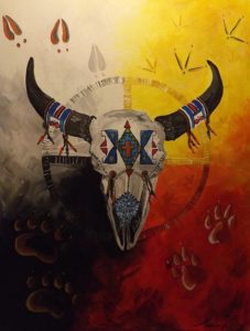 medicine wheel bizoni lebka